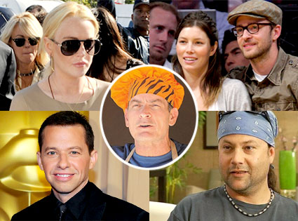 Lindsay Lohan, Justin Timberlake, Jessica Biel, Jon Cryer, Mike Starr, Charlie Sheen Lindsay Lohan, Justin Timberlake, Jessica Biel, Jon Cryer, Mike Starr, Charlie Sheen